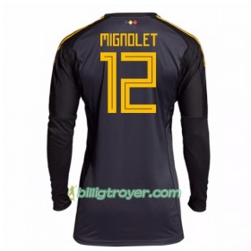 Billige Fotballdrakter Belgia Mignolet 12 Keeper VM 2018 Hjemmedraktsett Langermet